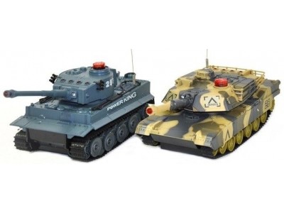 Zestaw wzajemnie walczących czołgów German Tiger i Abrams RTR 1:32 2.4GHz