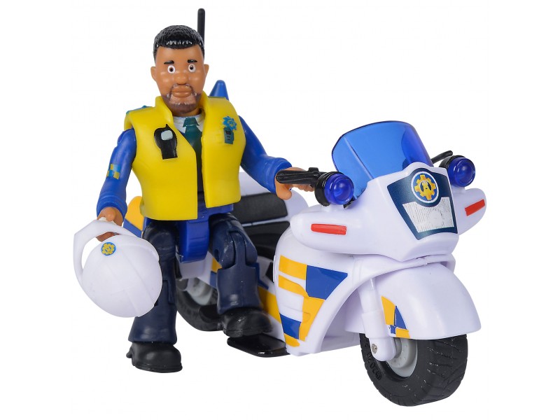 SIMBA Strażak Sam Motor Policyjny z Figurką Malcolma + Akc