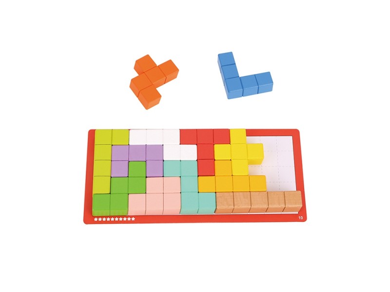 Tooky Toy Układanka Klocki Tetris 10 Poziomów Trudności 22 el. Tooky Toy Układanka Klocki Tetris 10 Poziomów Trudności 22 el.