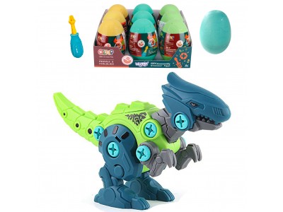 WOOPIE Dinozaur do Skręcani w Jajku Raptor Zestaw Konstrukcyjny + Śrubokręt