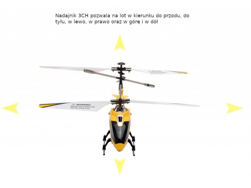 Syma S107H Phantom (zasięg 10m, czas lotu 6min) - żółty