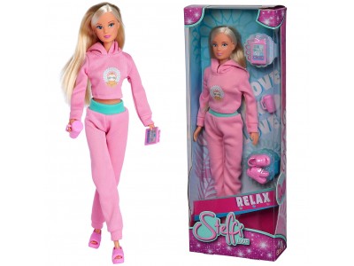 SMBA Lalka Steffi Relax Różowy Dres Love